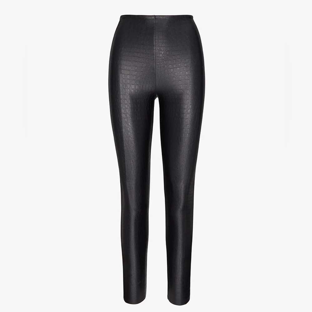 COMMANDO Faux Leather Animal Legging black